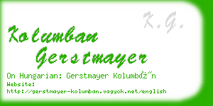 kolumban gerstmayer business card